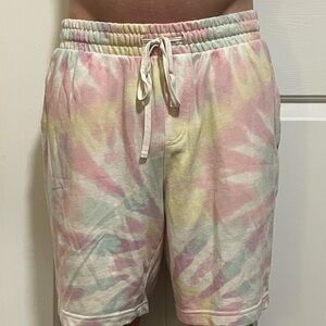 Tie-Dye Drawstring Shorts